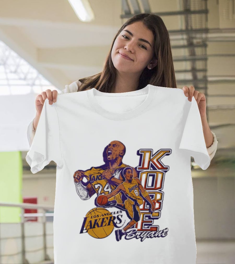 Kobe Bryant Los Angeles Lakers Basketball Scream Dynamic 24 And 8 Lakers T-Shirt