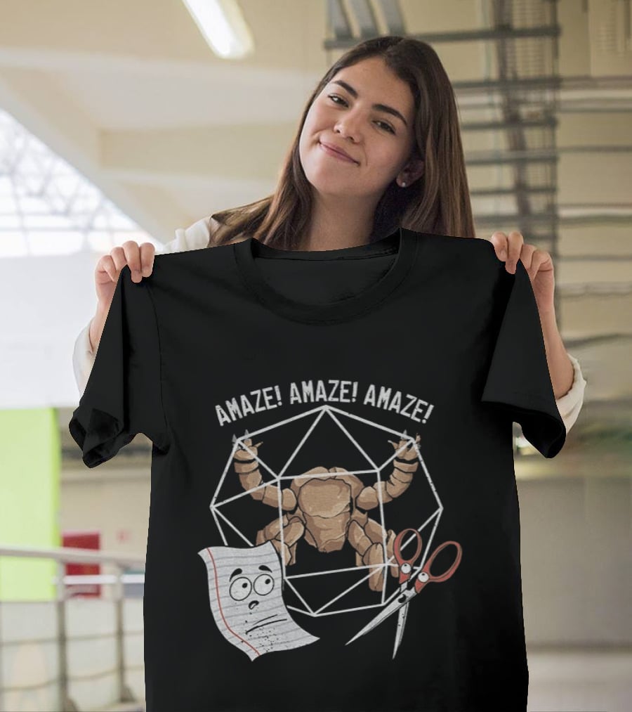 Rocky Paper Scissors Amaze Amaze Amaze Polyhedron Challenge T-Shirt