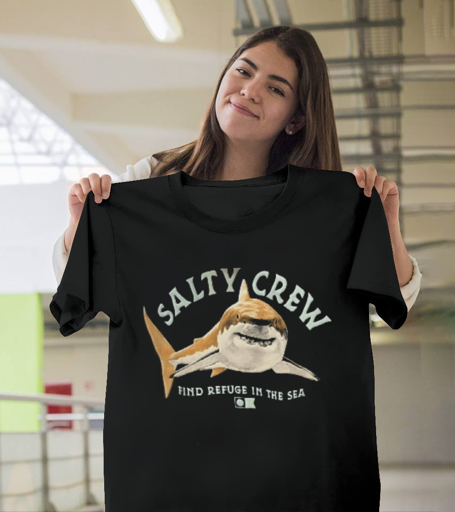 Salty Crew Find Refuge In The Sea Great White Shark T-Shirt