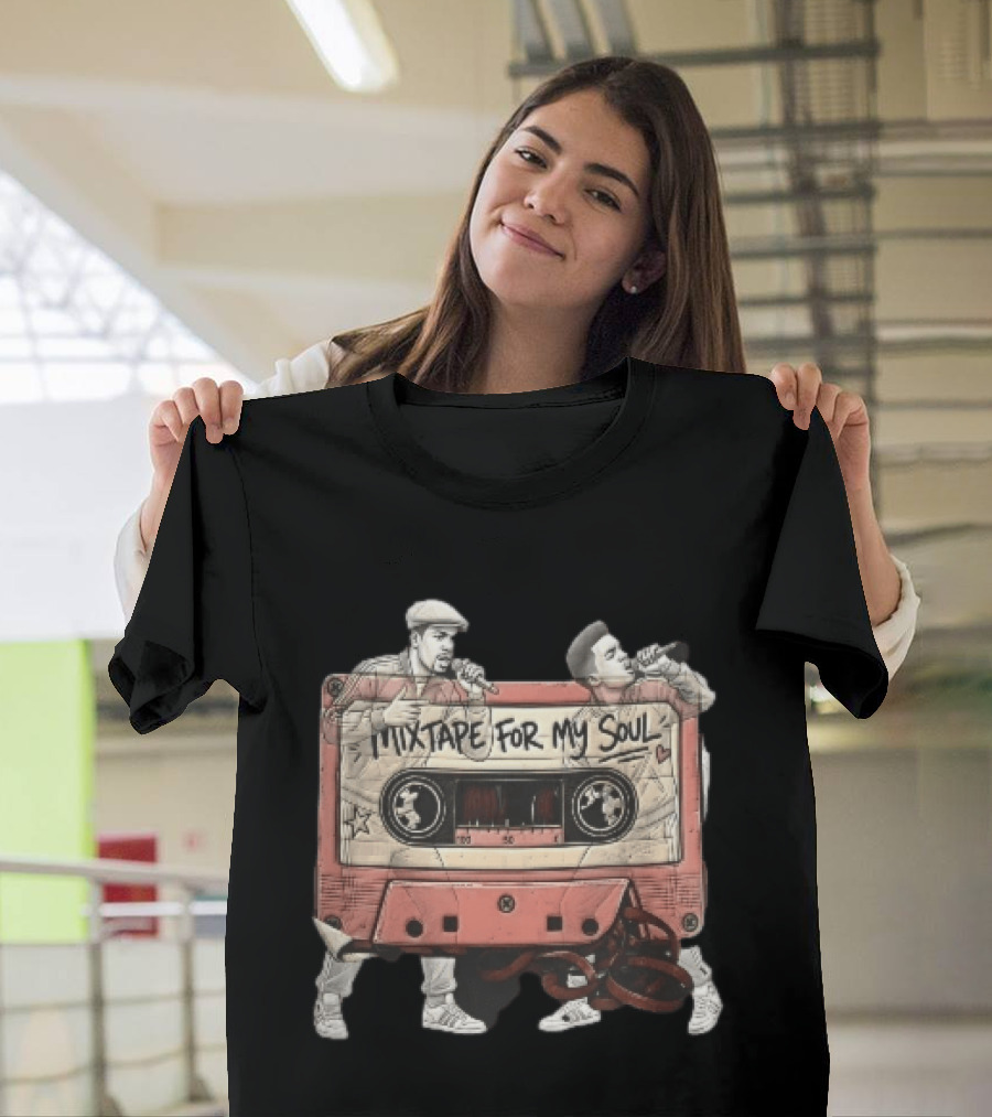 Mixtape For My Soul Two MCs Microphones Tracksuits Cassette Tape T-Shirt