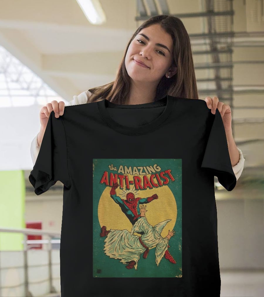 The Amazing Anti Racist Spider Man Striking T-Shirt