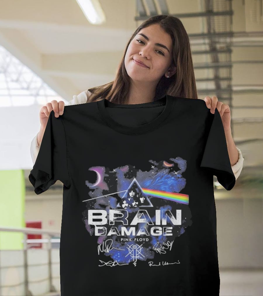 Pink Floyd Brain Damage Dark Side Of The Moon Prism Signatures T-Shirt