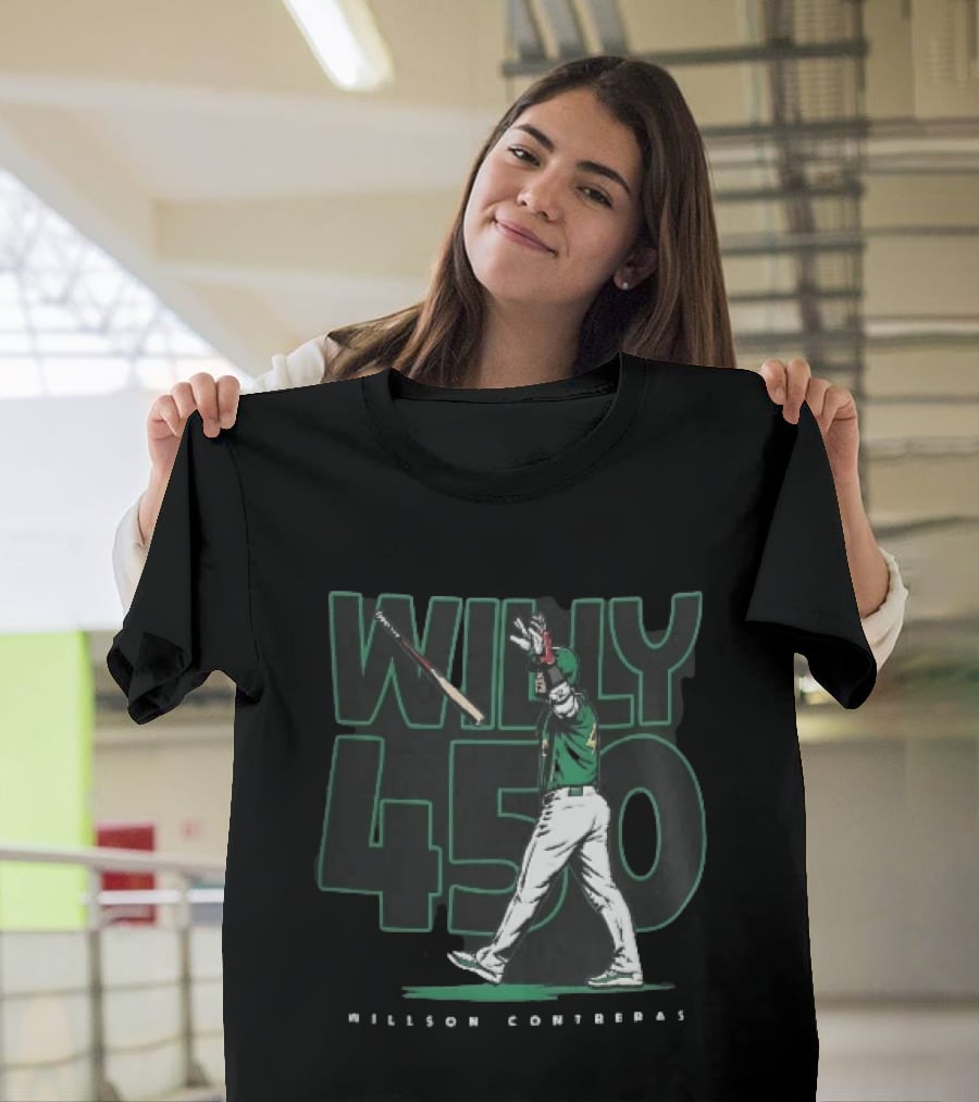 Willy 450 Willson Contreras Baseball Bat Flip Celebration T-Shirt