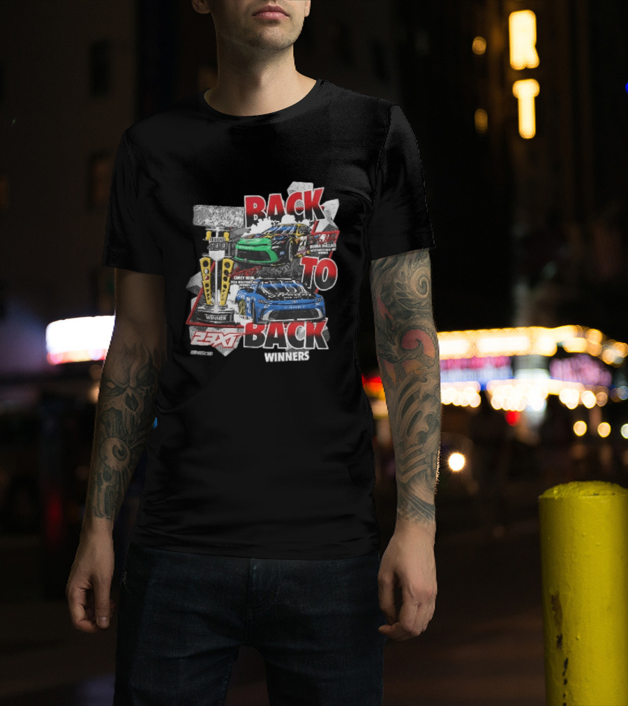 23XI NASCAR Back To Back Winners Bubba Wallace Corey Heim Brickyard 400 Race Cars Trophy 2025 2026 T-Shirt