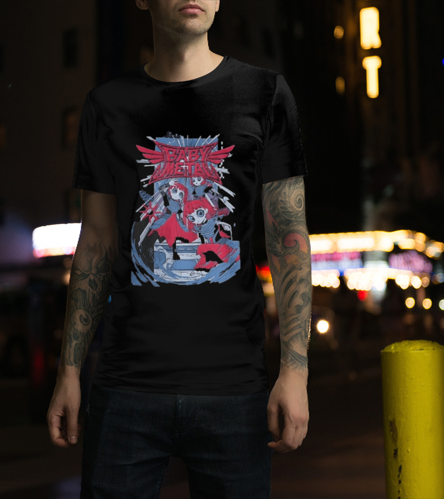 Babymetal Cartoon Redhead Gothic Female Performers Anime T-Shirt