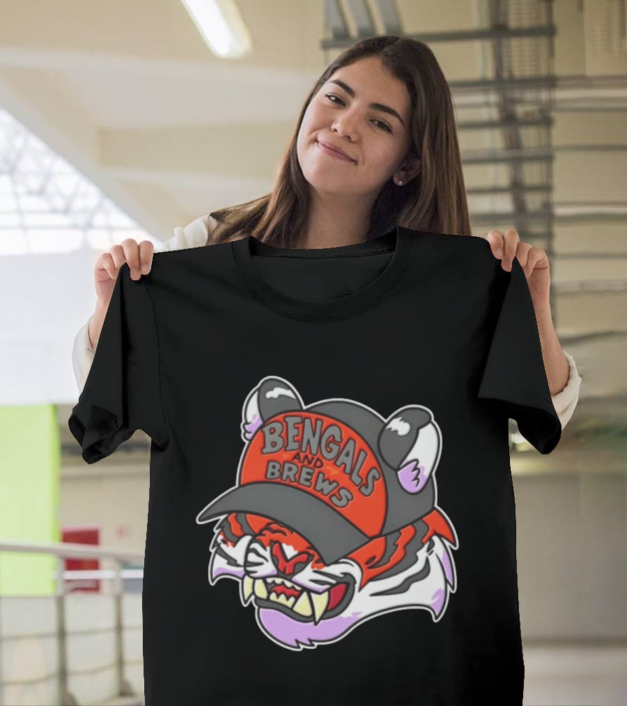 Bengals And Brews Cincinnati Tiger Fan Gear T-Shirt