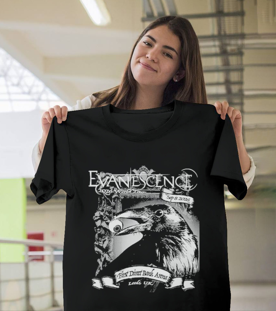 Evanescence Leeds UK World Tour 2026 First Direct Arena September 8 T-Shirt