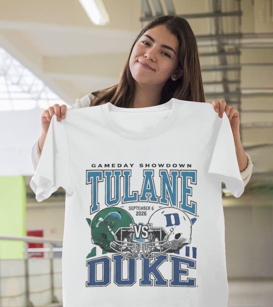 Gameday Showdown Duke Blue Devils Vs Tulane Green Wave September 6 2026 T-Shirt