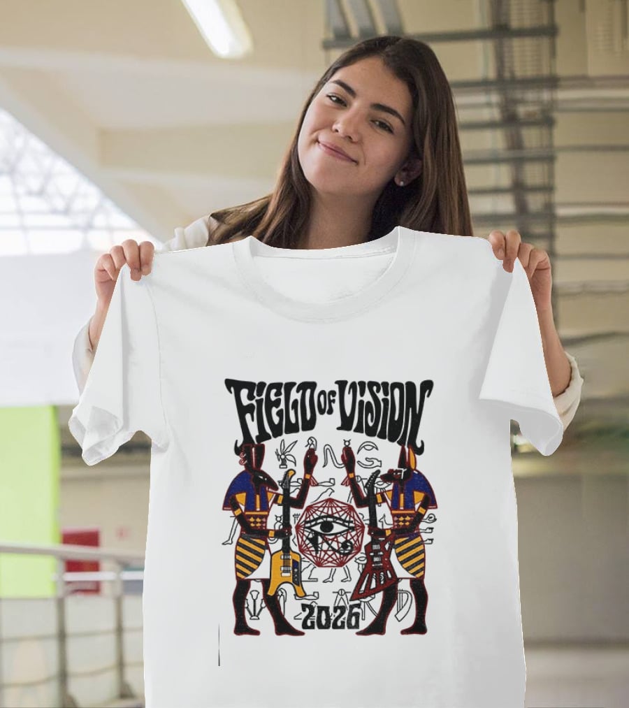 Field Of Vision 2026 Egyptian God Eye Of Horus Desert Sand T-Shirt
