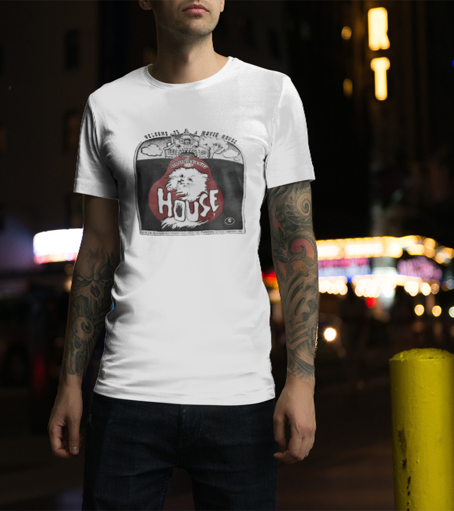 Welcome To A Movie House Ob Obayashi Film Toho Co Ltd Fluffy White Cat T-Shirt