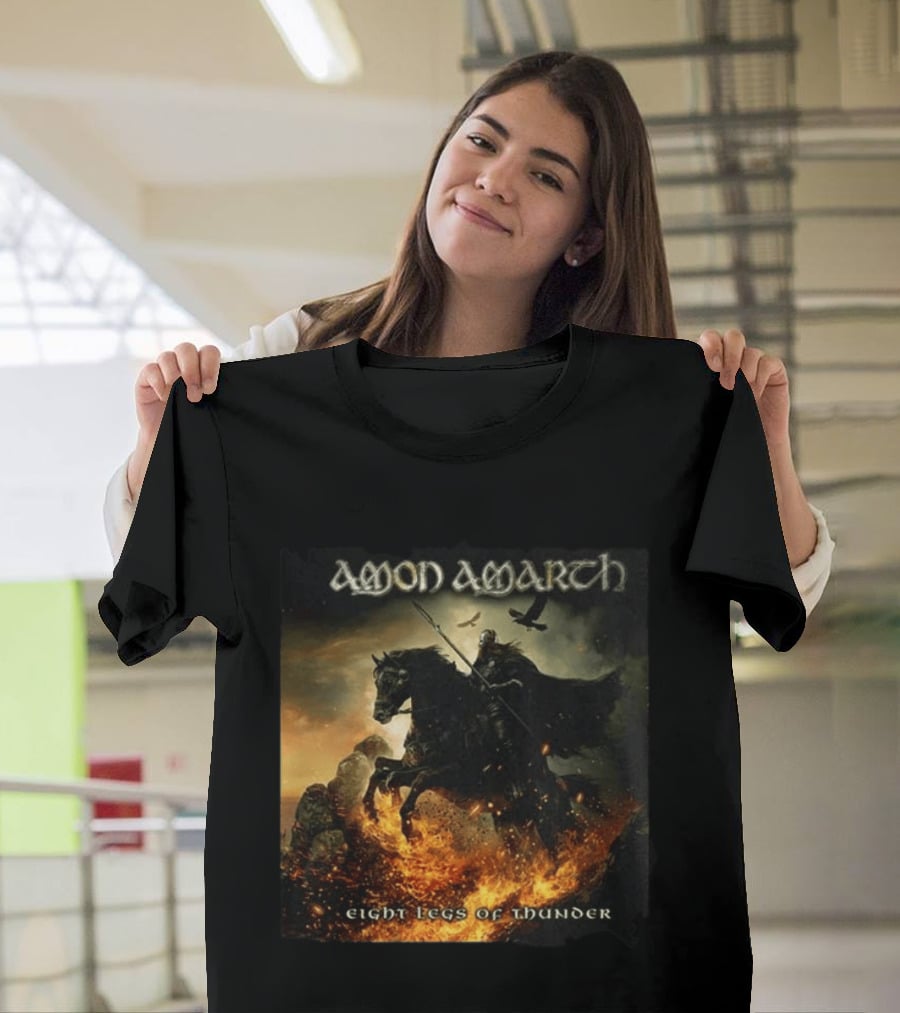 Amon Amarth Eight Legs Of Thunder New Single Viking Warrior Album Cover T-Shirt