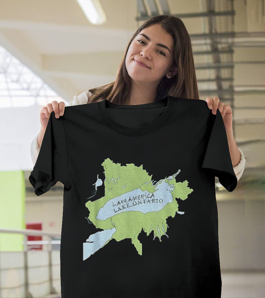 Lake America Lake Ontario Geography Humor Map T-Shirt