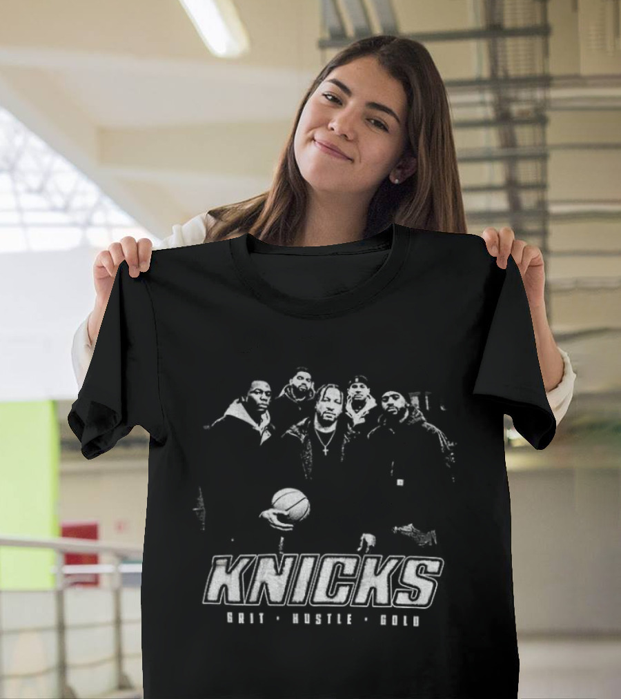 New York Knicks Brotherhood Grit Hustle Gold Passion T-Shirt