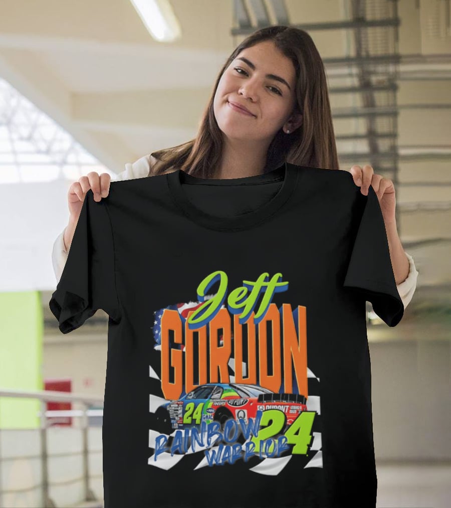 Jeff Gordon 24 Rainbow Warrior DuPont Chevrolet NASCAR Racing T-Shirt