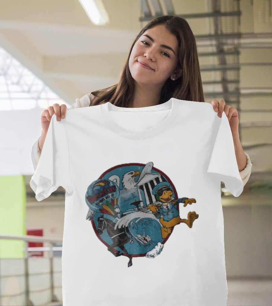 Decatur Alabama River City Cartoon Duck Horse Eagle Balloon T-Shirt