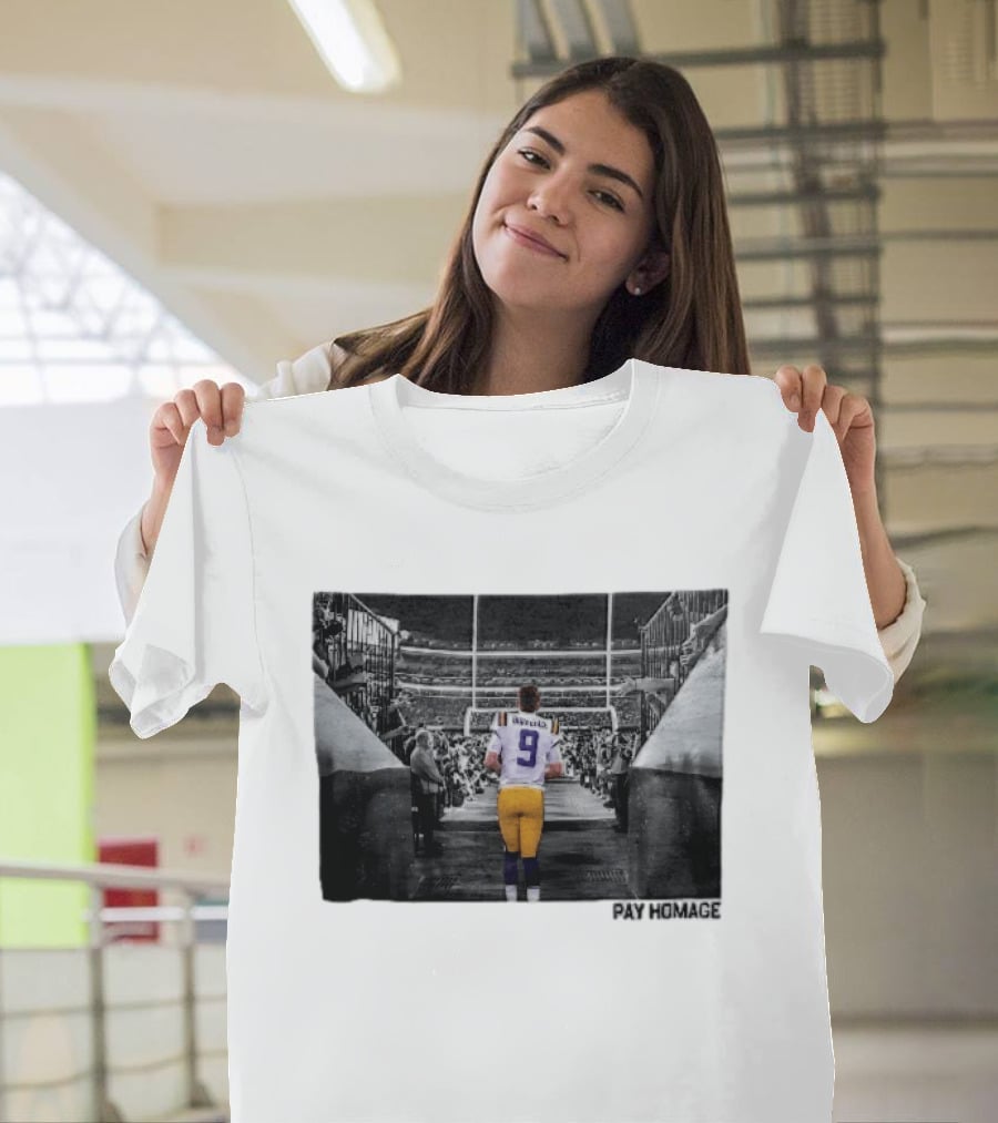 Lsu Tigers NCAA Burreaux Football Player Walking Stadium Tunnel Pay Homage T-Shirt