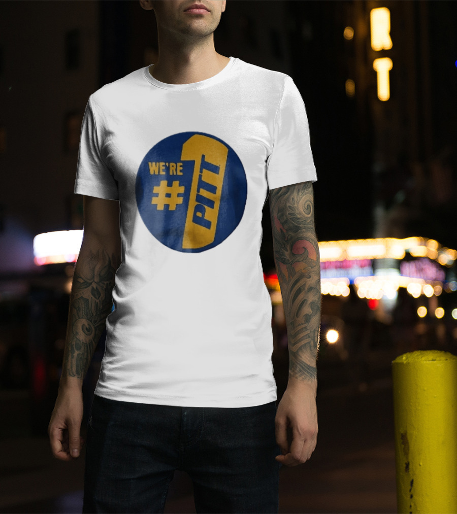 Pittsburgh Panthers Were Number 1 Pitt NCAA Yellow Blue T-Shirt