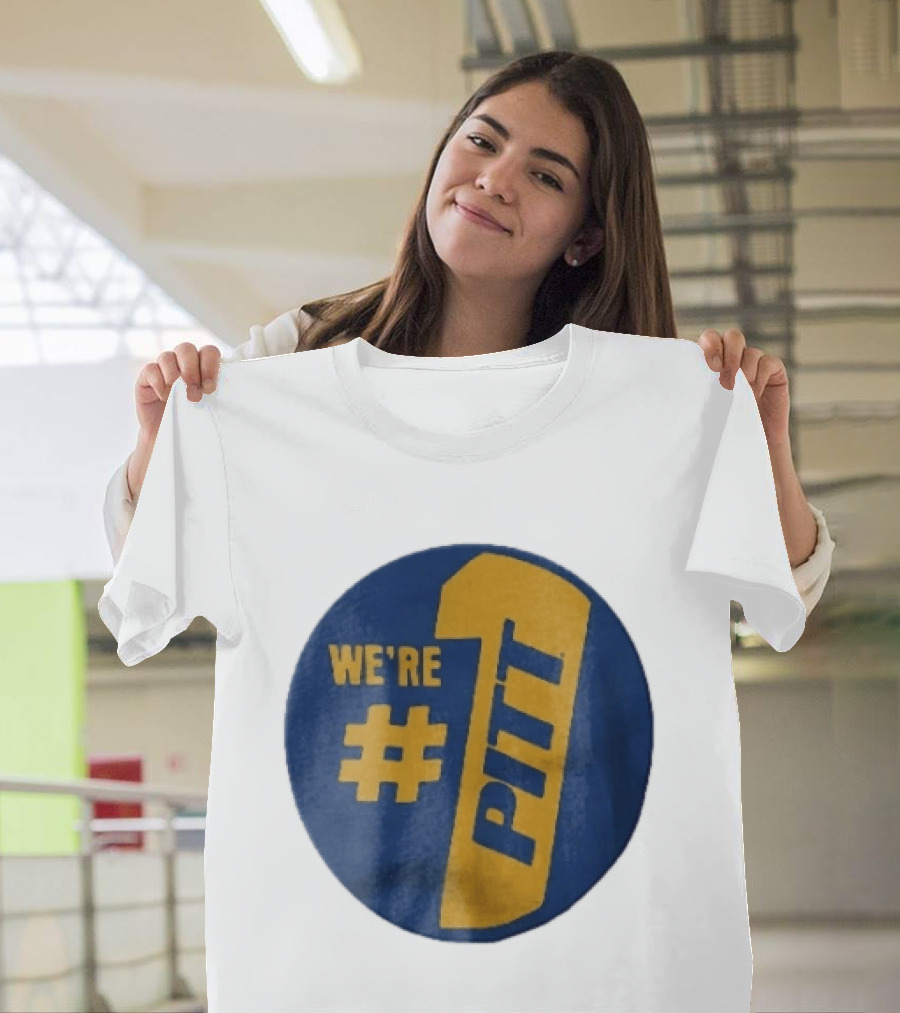 Pittsburgh Panthers Were Number 1 Pitt NCAA Yellow Blue T-Shirt