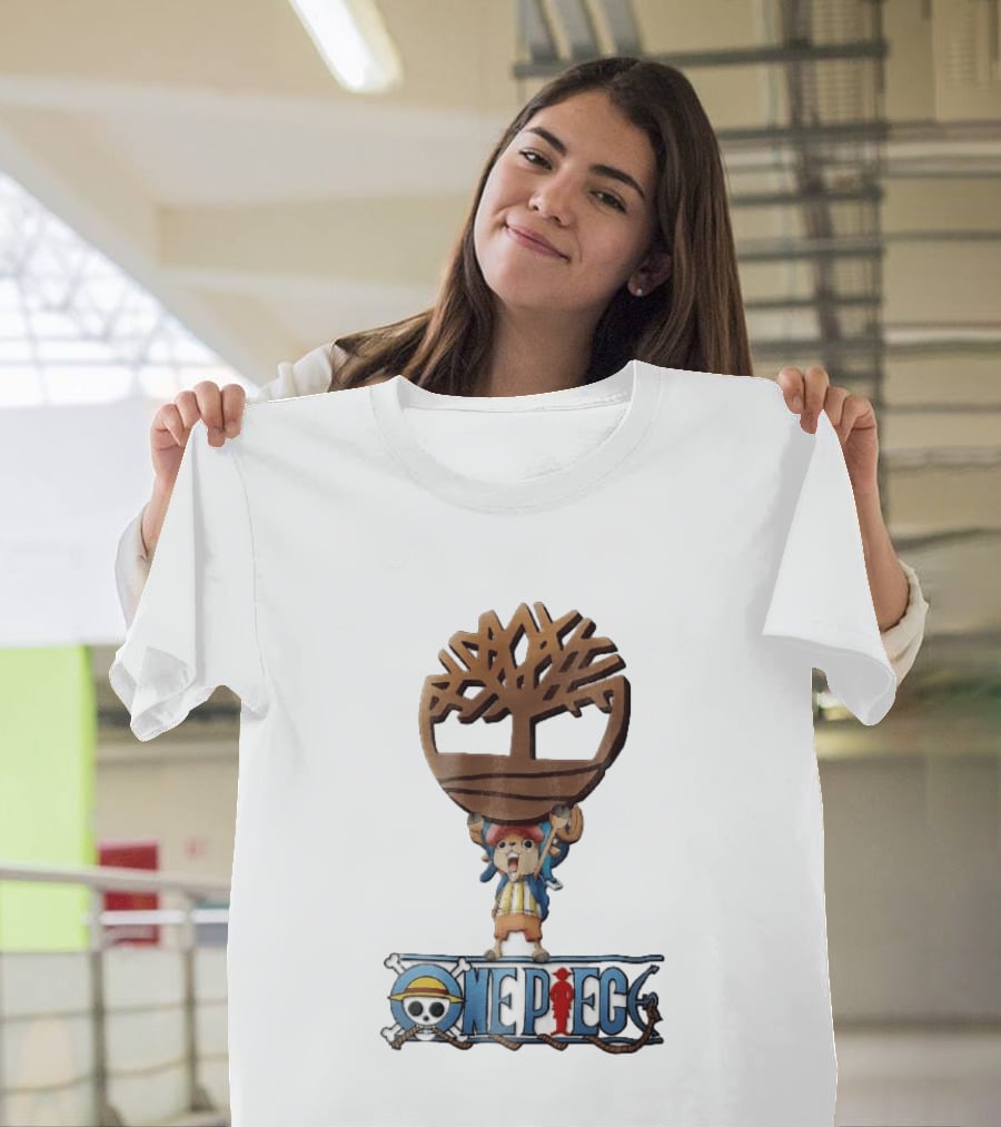 Timberland One Piece Reindeer Chopper Holding Wooden Tree T-Shirt