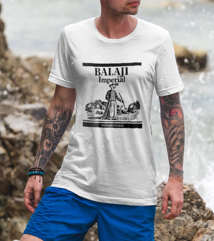 Balaji Imperial Nobleman Engraving With Pipe And Garden T-Shirt