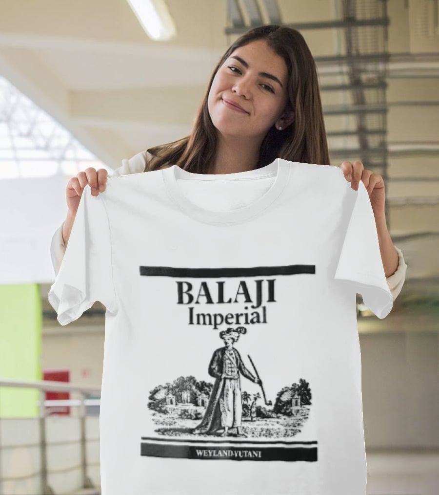Balaji Imperial Nobleman Engraving With Pipe And Garden T-Shirt