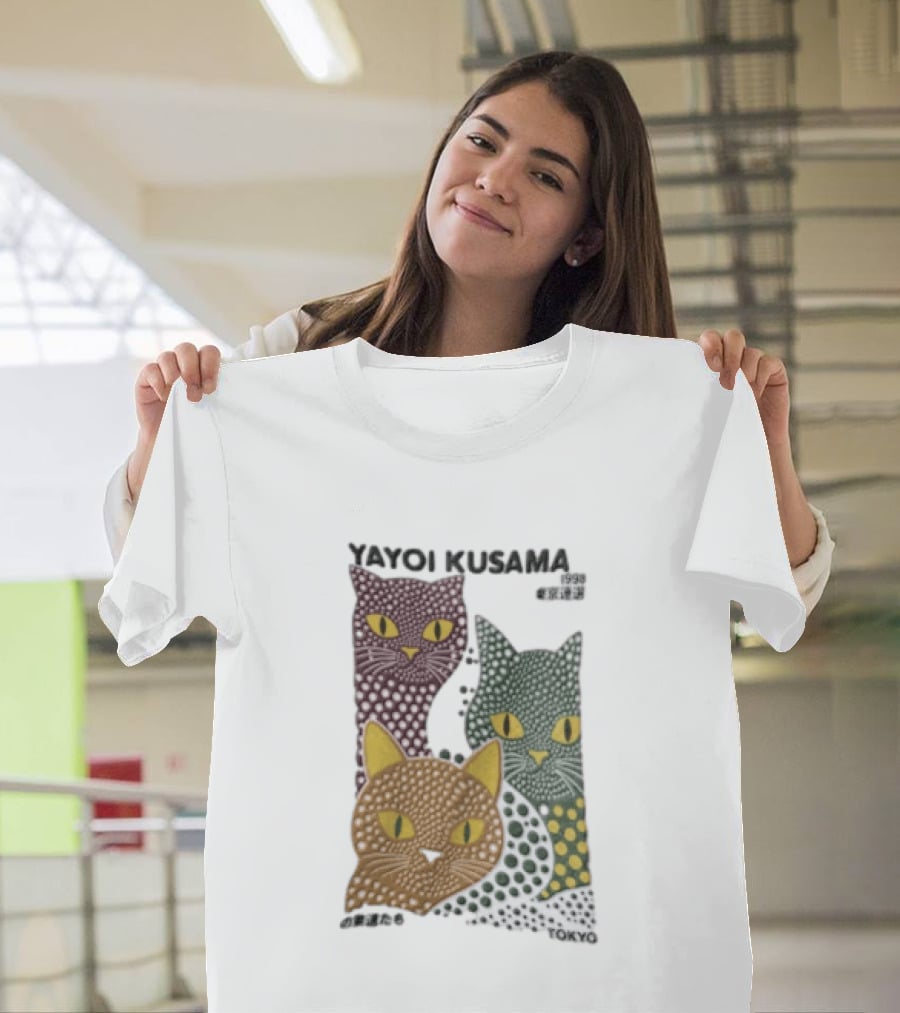 Yayoi Kusama Polka Dot Cats Tokyo T-Shirt