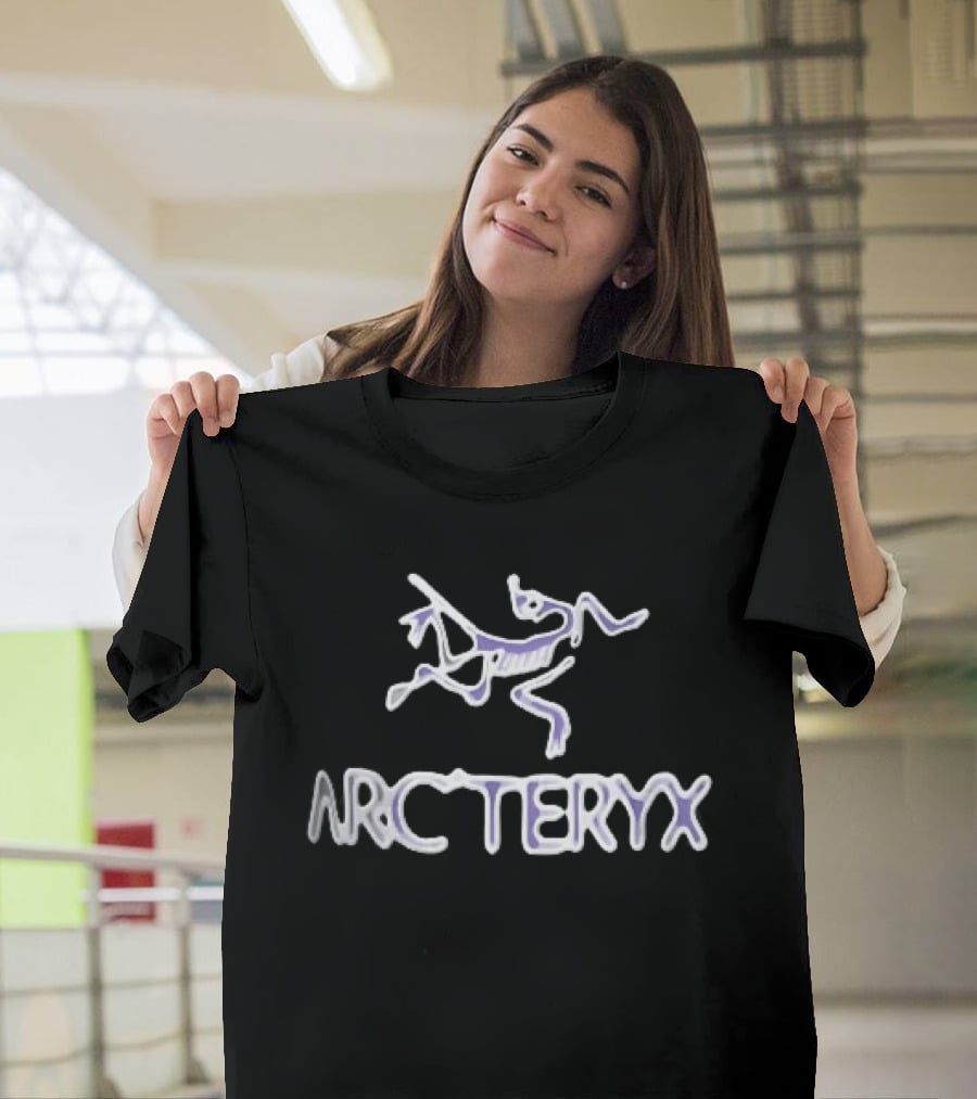 Arc'teryx Archaeopteryx Skeleton Purple White Liquid Distortion Y2K T-Shirt
