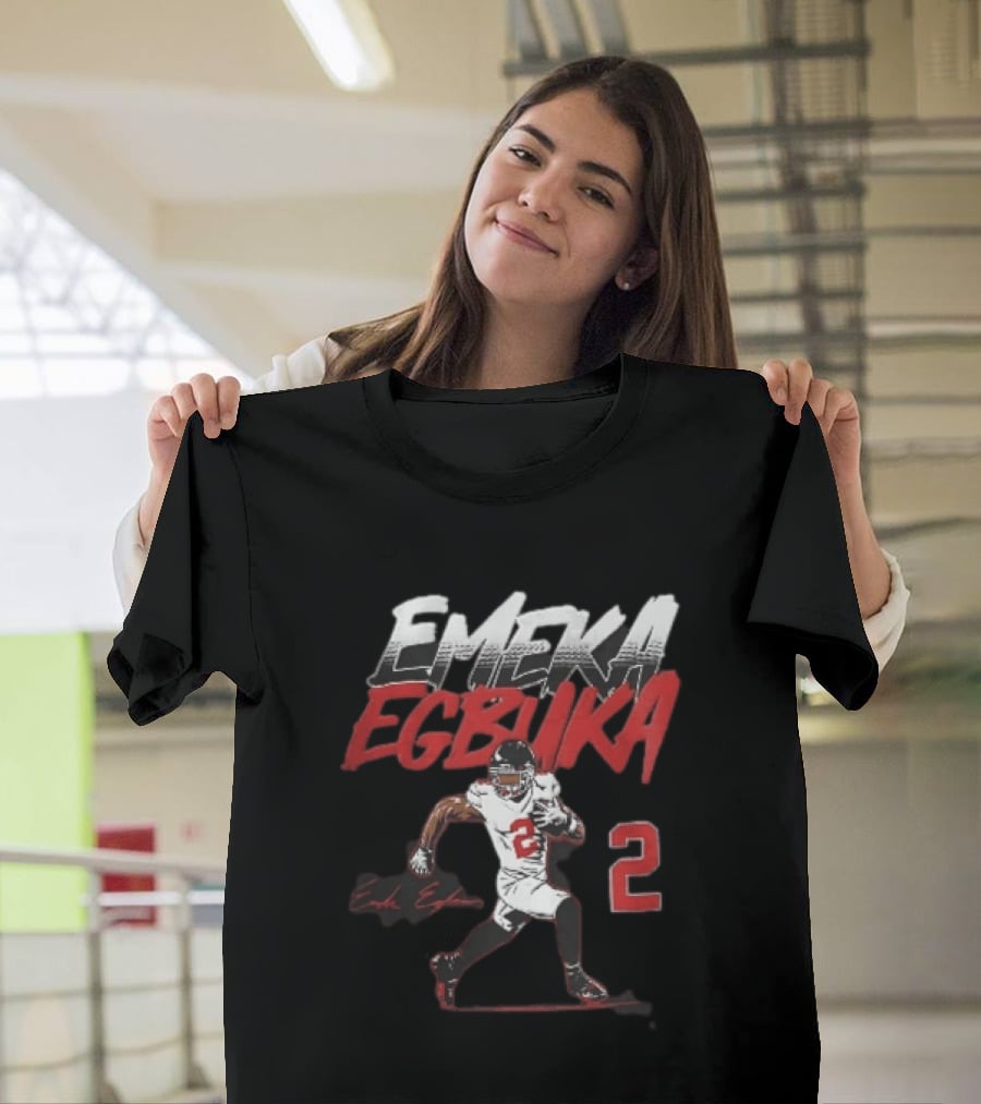 Emeka Egbuka 2 Football Player Running Action Image T-Shirt