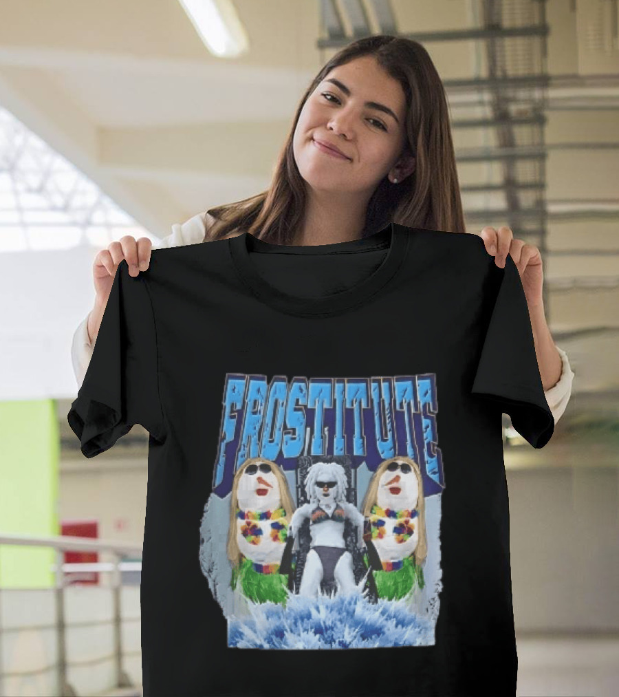 Frostitute Snowmen Bikini Wigs Sunglasses Ice Splash T-Shirt