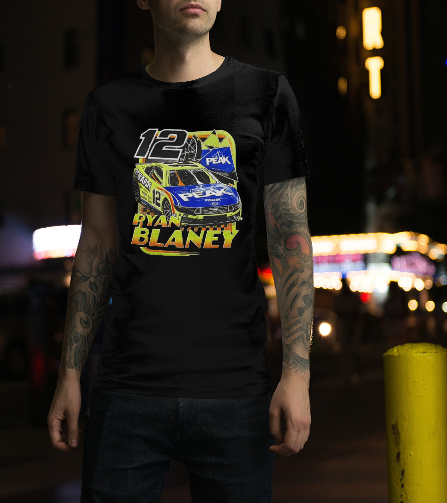 Ryan Blaney 12 Menards Car Peak Racing NASCAR T-Shirt