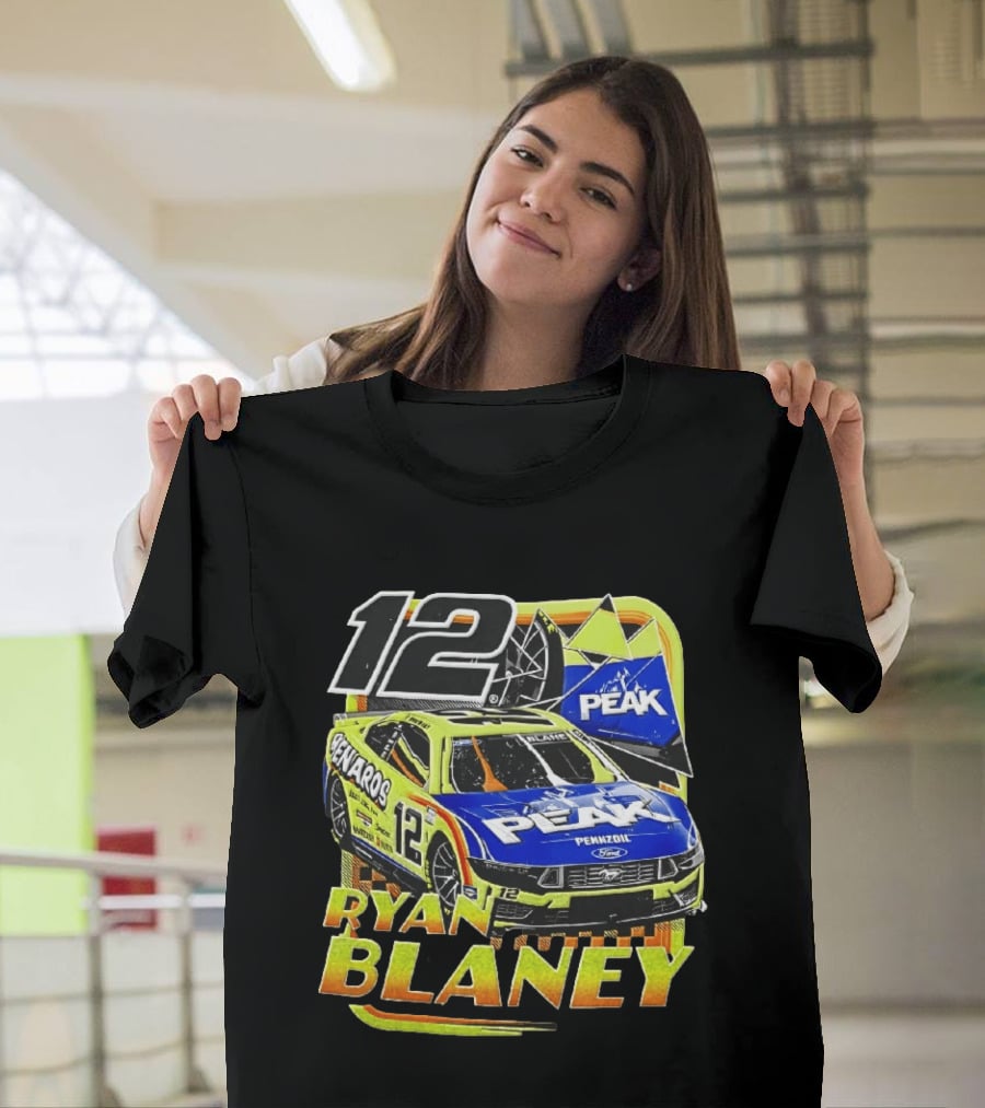 Ryan Blaney 12 Menards Car Peak Racing NASCAR T-Shirt
