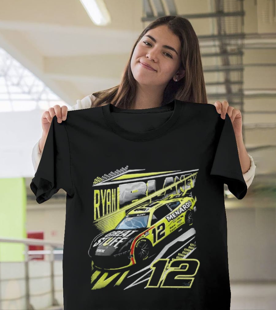 Ryan Blaney Number 12 Menards Great Stuff NASCAR Team Penske T-Shirt