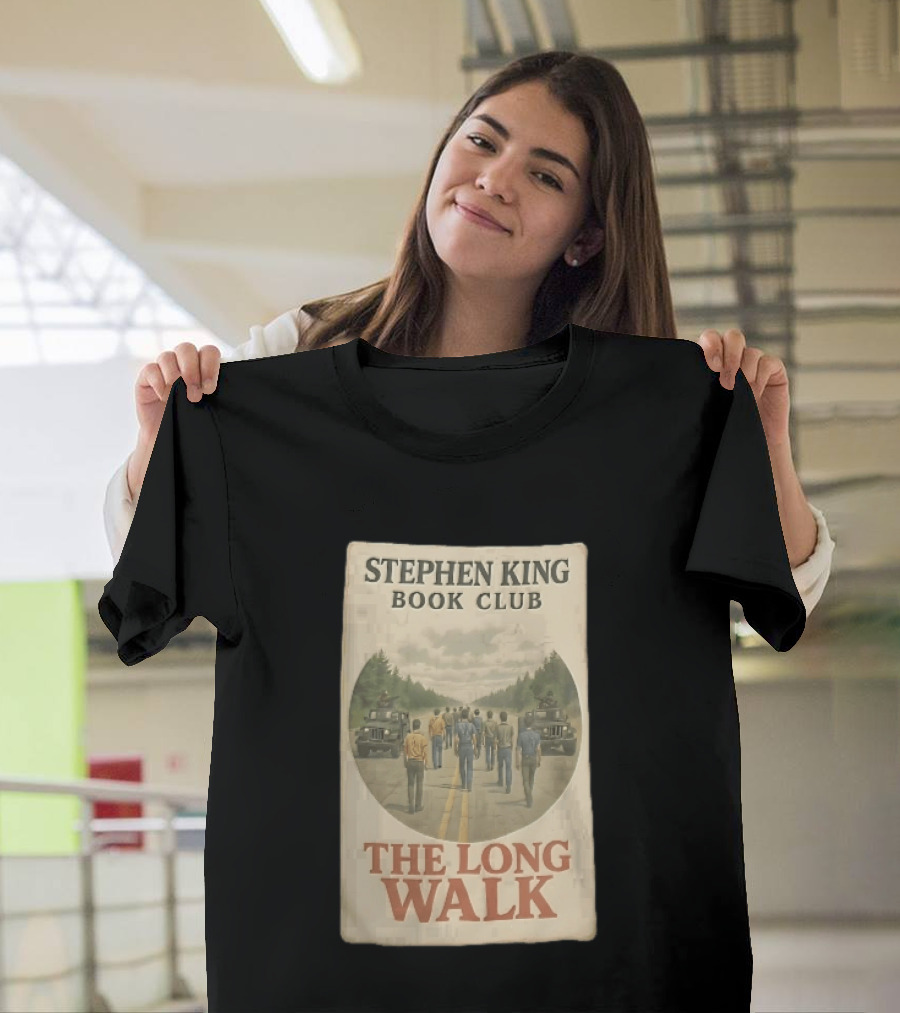 Stephen King Book Club The Long Walk Highway Military Jeeps T-Shirt