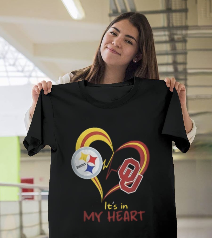 Pittsburgh Steelers Oklahoma Sooners It's In My Heart T-Shirt