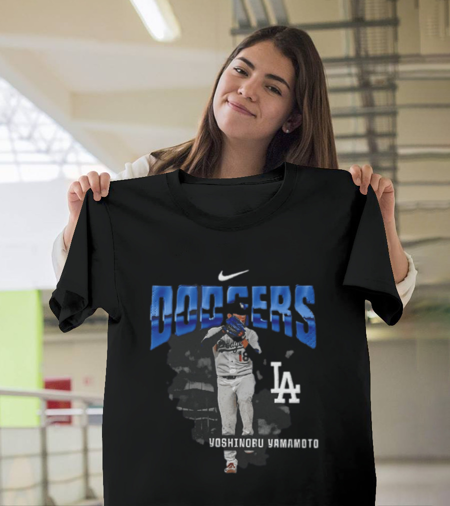 Yoshinobu Yamamoto Los Angeles Dodgers Nike LA Baseball T-Shirt
