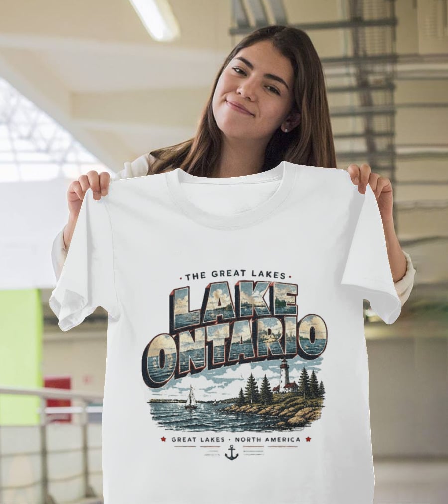 The Great Lakes Lake Ontario Sailing Lighthouse North America T-Shirt