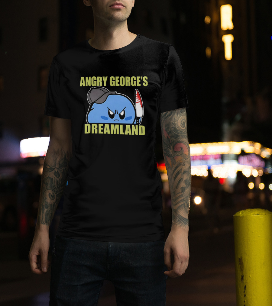 Angry George's Dreamland Kirby With Knife And Hat T-Shirt