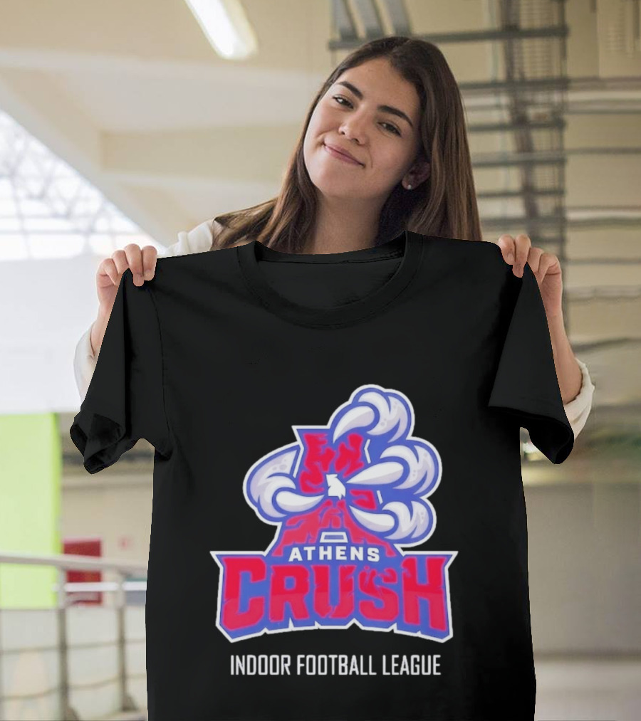 Athens Crush Indoor Football League Team Logo Cloudburst T-Shirt