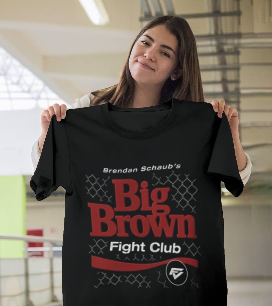 Brendan Schaub Big Brown Fight Club Chain Link Fence Red Wave T-Shirt