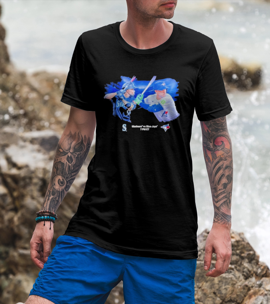 Seattle Mariners Vs Toronto Blue Jays Baseball Showdown Journey T-Shirt
