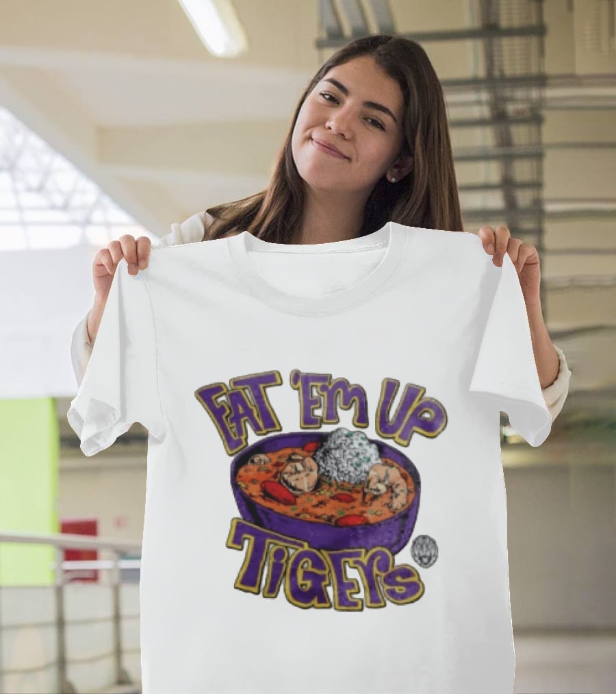 LSU Tigers Eat 'Em Up Jambalaya Purple Bowl Sports T-Shirt