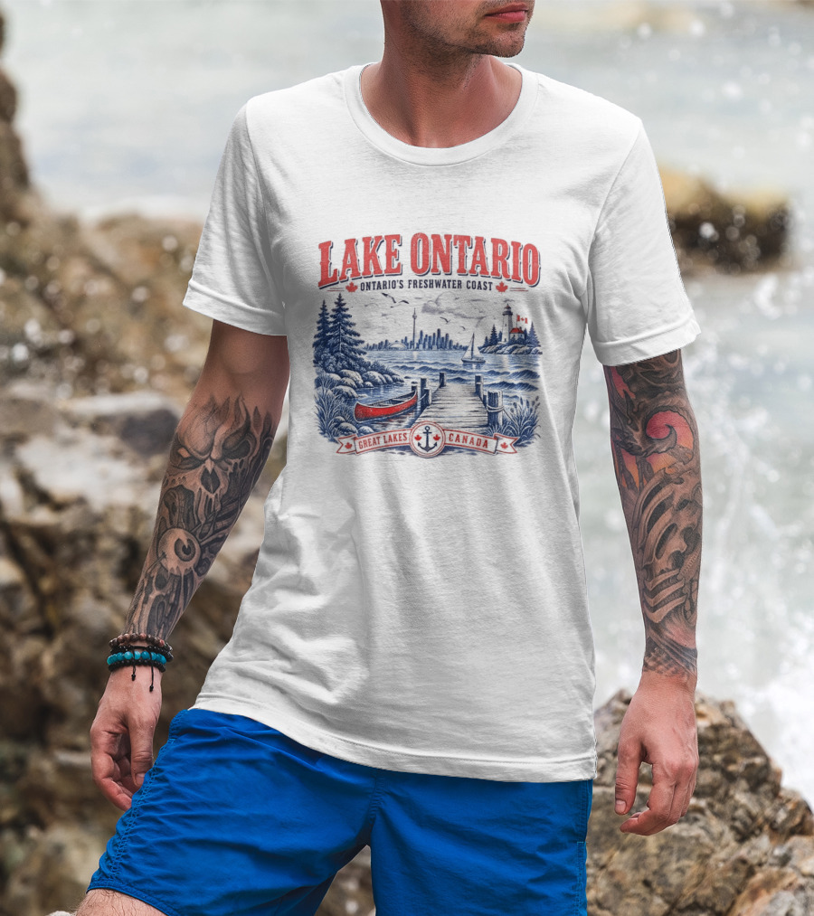 Lake Ontario Ontario's Freshwater Coast Great Lakes Canada Souvenir T-Shirt