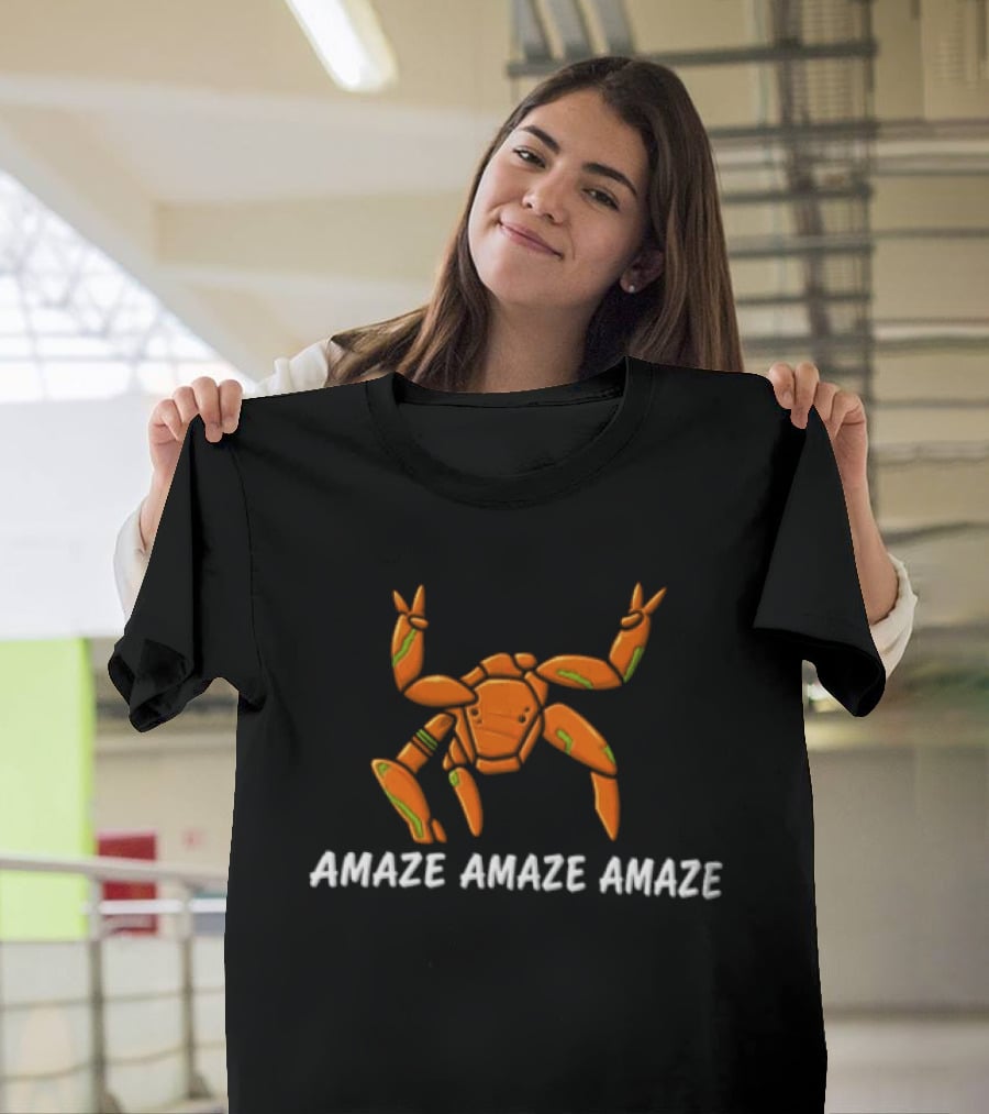 Amaze Orange Crab Celebratory Alien Rocky T-Shirt