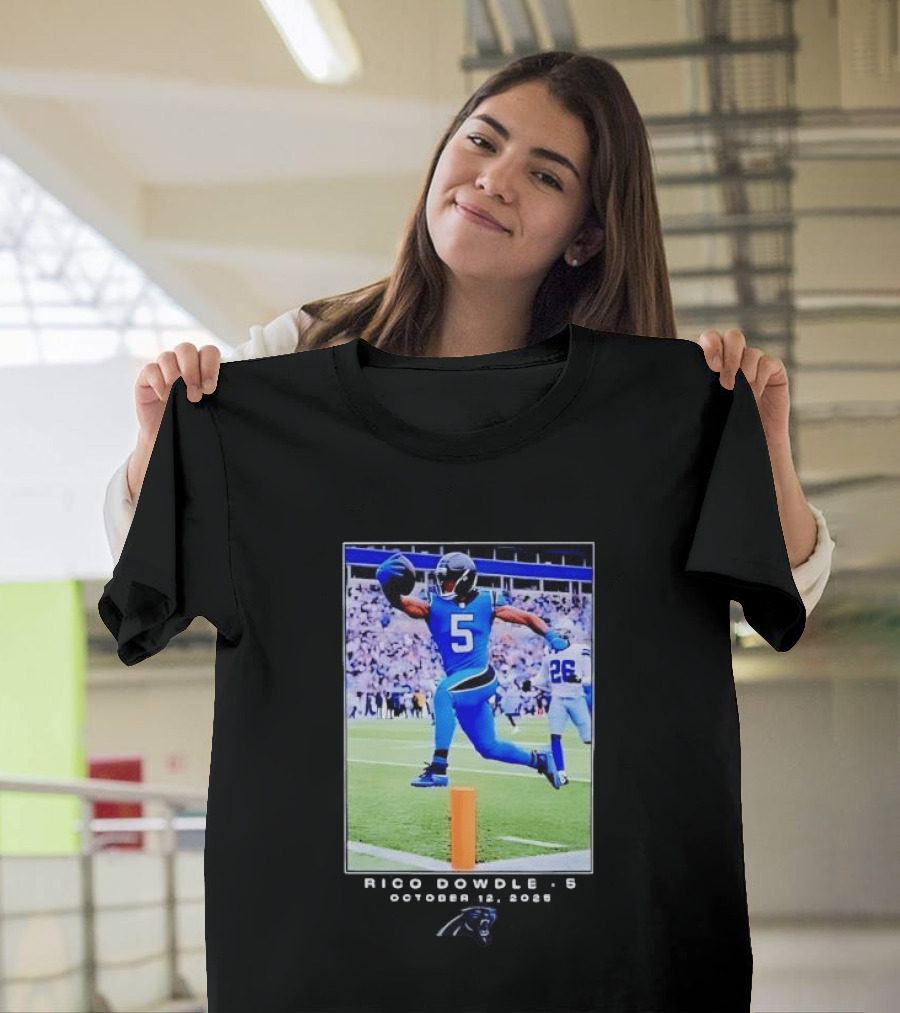 Carolina Panthers Rico Dowdle 5 Touchdown October 12 2025 T-Shirt