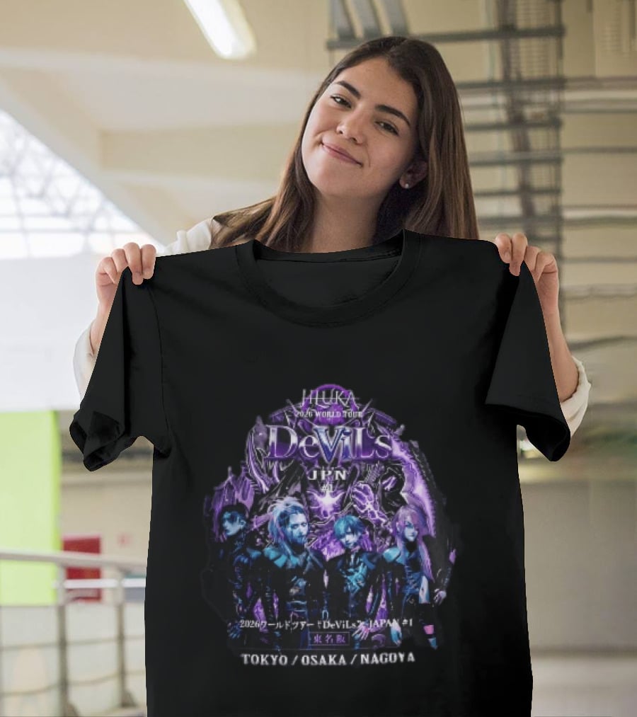 Jiluka 2026 World Tour Devils JPN Tokyo Osaka Nagoya Band Members Purple Glow T-Shirt