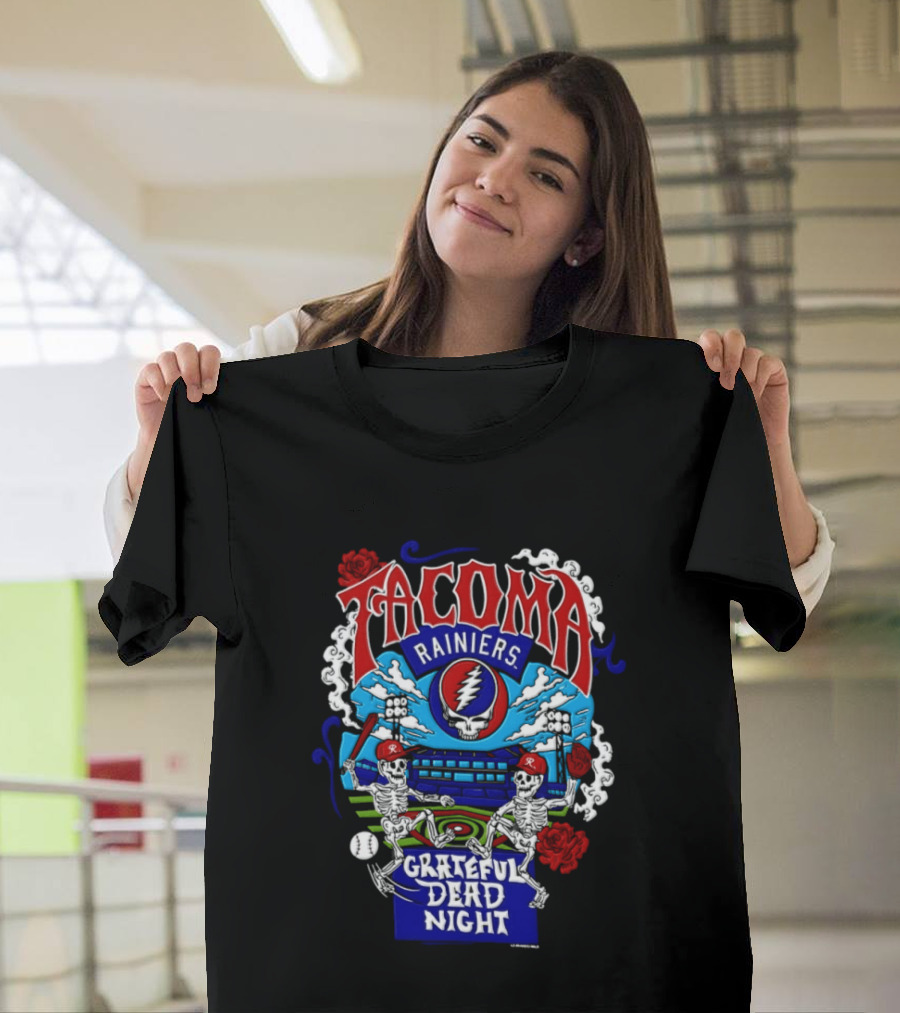 Tacoma Rainiers Grateful Dead Night 2026 Baseball Skulls Stadium T-Shirt