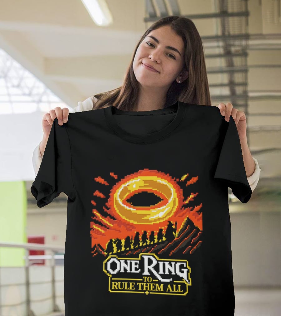 One Ring To Rule Them All Pixel Art Fantasy Adventure T-Shirt