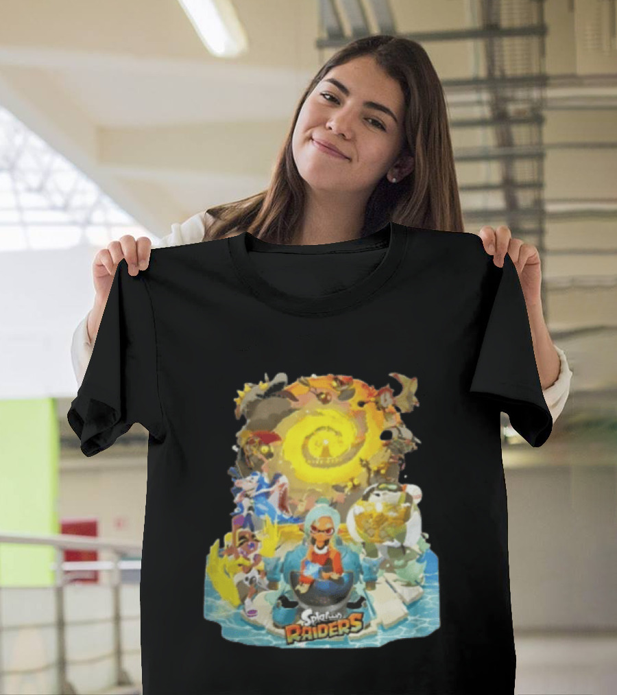 Splatoon Raiders Dive Deep Adventure With Iconic Characters And Vibrant Ocean Themes T-Shirt