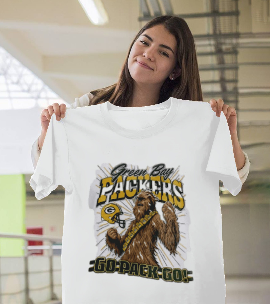 Green Bay Packers Chewbacca Go Pack Go T-Shirt