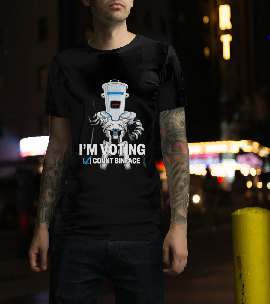 I'm Voting Count Binface Bin Farage Election Humor T-Shirt